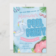 Poolparty-Einladung, Poolparty, Schwimmparty