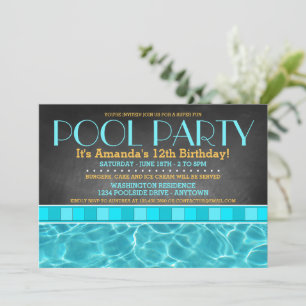 Poolparty-Einladungen Einladung