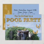 Poolparty-Einladungen Einladung (Vorne/Hinten)