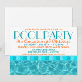 Poolparty-Einladungen Einladung (Vorne/Hinten)