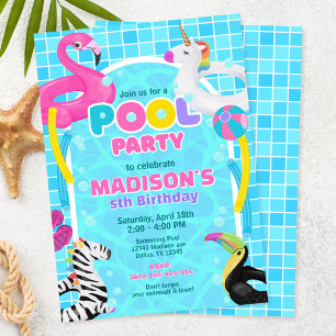 Poolparty Flamingo Einhorn Schwimmkörper Mädchen G Einladung