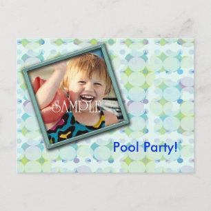 Poolparty-Fotoeinladung Einladungspostkarte