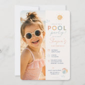 Poolparty-Geburtstag mit Foto | Sommer Einladung (Vorderseite)
