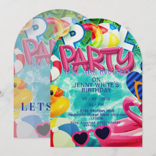 Poolparty-Kinder-Einladung  Einladung