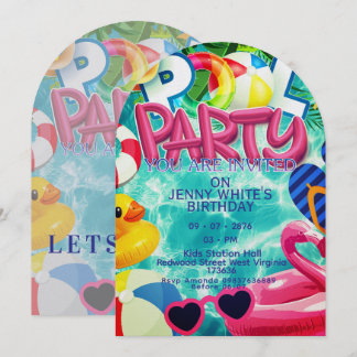 Poolparty-Kinder-Einladung  Einladung