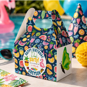 Poolparty   Moderne Sommer Geburtstagsfeier Geschenkschachtel