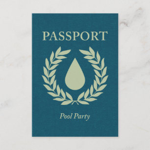 Poolparty-Reisepass Einladung