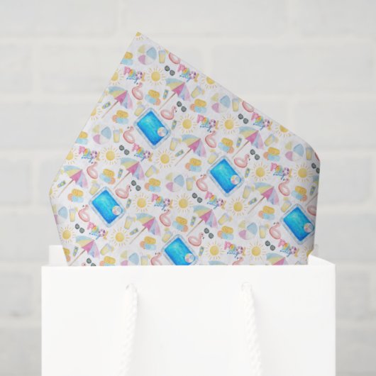 Poolparty-Seidenpapier Seidenpapier (Geschenk Tasche)