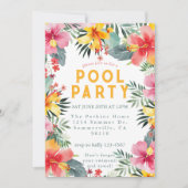 Poolparty Sommer Grillfest Einladung (Vorderseite)