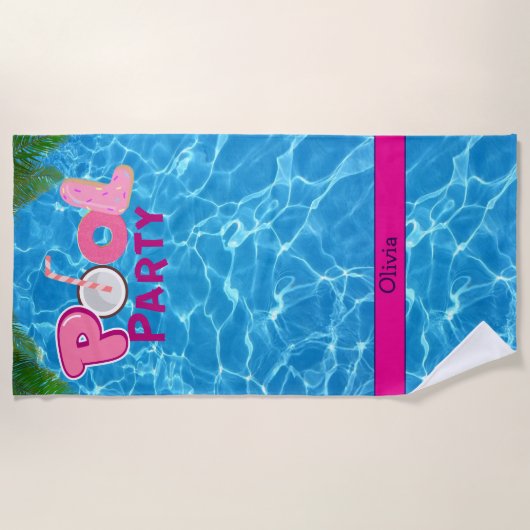 Poolparty strandtuch (Vorderseite)