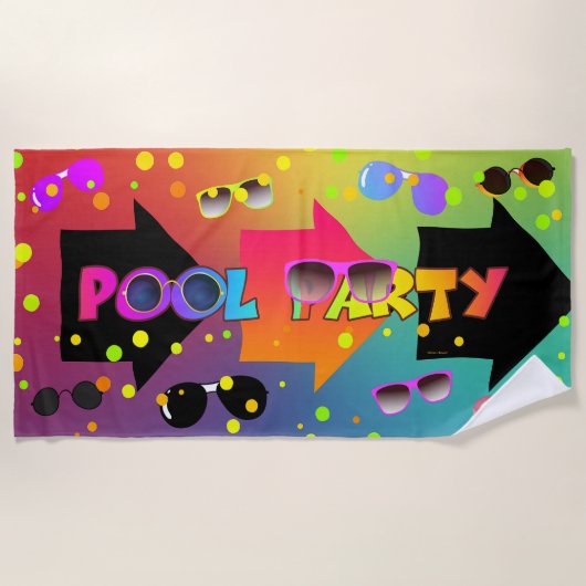 Poolparty-Strandtuch Strandtuch (Vorderseite)