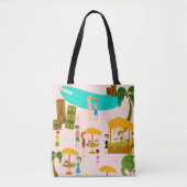 Poolparty Tropischer Strand Tasche (Vorderseite)
