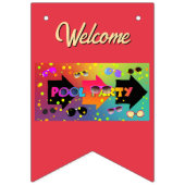 Poolparty wimpelkette (Dritte Fahne)