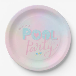Poolparty zum Geburtstag jedes Alters Pappteller