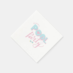 Poolparty zum Geburtstag jedes Alters Serviette