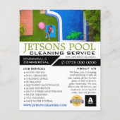 Poolportrait, Poolreinigung Werbung Flyer (Vorne)