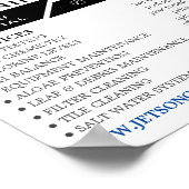 Poolportrait, Poolreinigung Werbung Poster (Ecke)