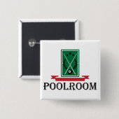 Poolroom Billard Klassik 8 Ball Button (Vorne & Hinten)