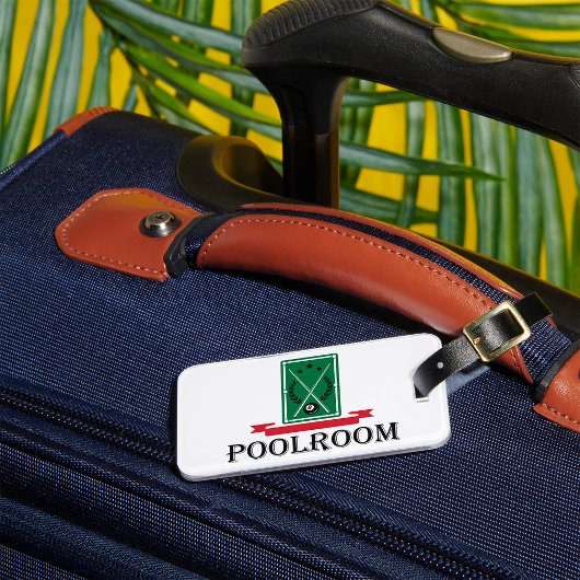 Poolroom Billard Klassik 8 Ball Gepäckanhänger
