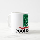 Poolroom Billard Klassik 8 Ball Kaffeetasse (Vorderseite Links)