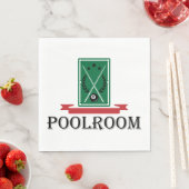 Poolroom Billard Klassik 8 Ball Serviette (Beispiel)