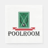 Poolroom Billard Klassik 8 Ball Serviette (Vorderseite)