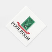 Poolroom Billard Klassik 8 Ball Serviette (Ecke)