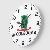 Poolroom Billard Klassisches 8 Ball Große Wanduhr (Winkel)