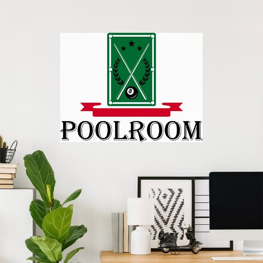 Poolroom Billard Klassisches 8 Ball Poster