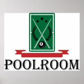 Poolroom Billard Klassisches 8 Ball Poster (Vorne)