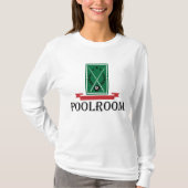 Poolroom Billard Klassisches 8 Ball T-Shirt (Vorderseite)