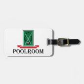 Poolroom Billiards Classic 8 Ball Gepäckanhänger (Vorderseite horizontal)