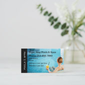 Pools und Spas Visitenkarte (Stehend Vorderseite)