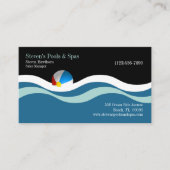 Pools und Wellness-Center Visitenkarte (Vorderseite)