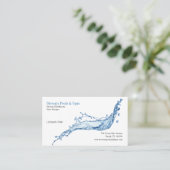 Pools und Wellness-Center Visitenkarte (Stehend Vorderseite)