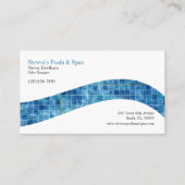 Pools und Wellness-Center Visitenkarte (Vorderseite)