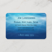 Pools Warme Wannen Wellness-Center Custom Business Visitenkarte (Vorderseite)