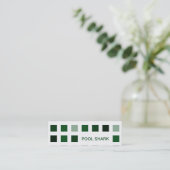 POOLSCHARK (Mod-Quadrate) Mini Visitenkarte (Stehend Vorderseite)