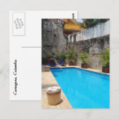 Poolseite in Kolumbien Postkarte (Vorne/Hinten)