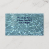 Poolservice-Karten Visitenkarte (Rückseite)