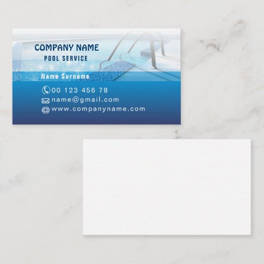 Poolservice Visitenkarte (Vorne/Hinten)