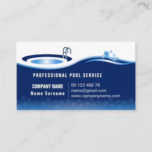 Poolservice Visitenkarte (Vorderseite)