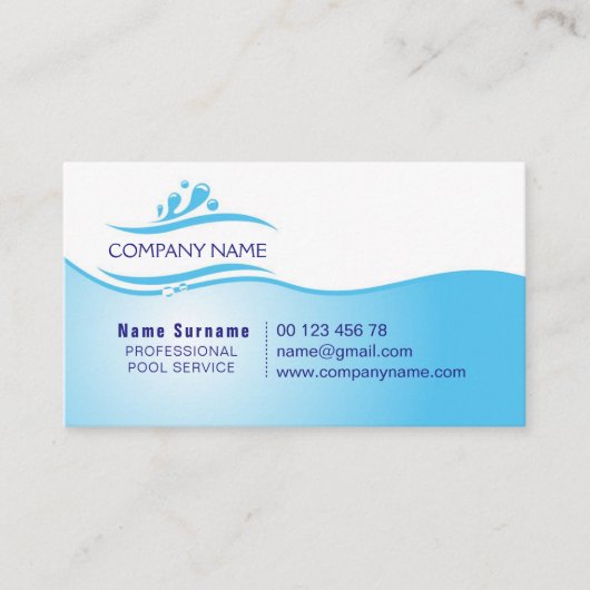 Poolservice Visitenkarte (Vorderseite)