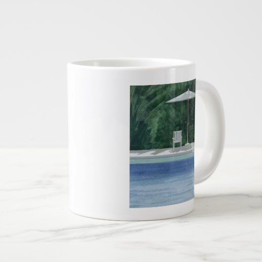 Poolside 1994 Jumbo-Tasse (Vorderseite Rechts)