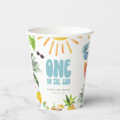 Poolside 1. Geburtstag Pappbecher (Vorderseite)