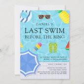 Poolside Bachelor Party Einladung (Vorderseite)