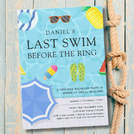 Poolside Bachelor Party Einladung