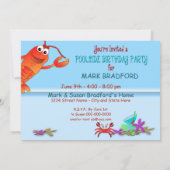 POOLSIDE BIRTHDAY PARTY INVITATION - Hummer/Drink Einladung (Rückseite)