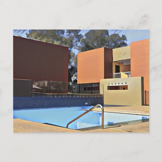 Poolside Kamel Nr. 1 Art Print Postkarte (Vorderseite)