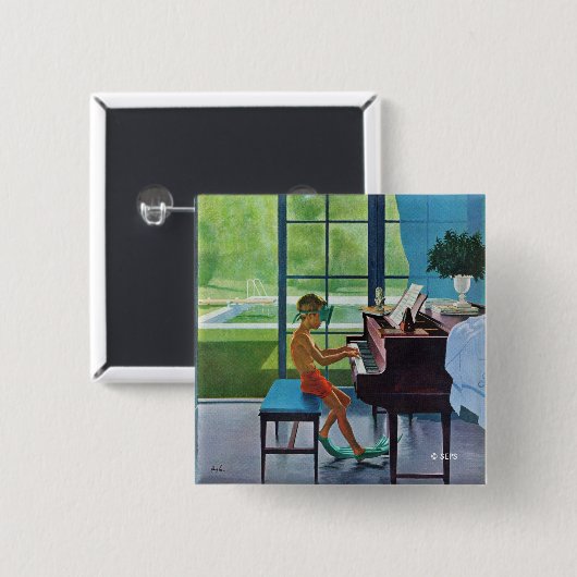 Poolside-Klavier-Praxis Button (Vorne & Hinten)